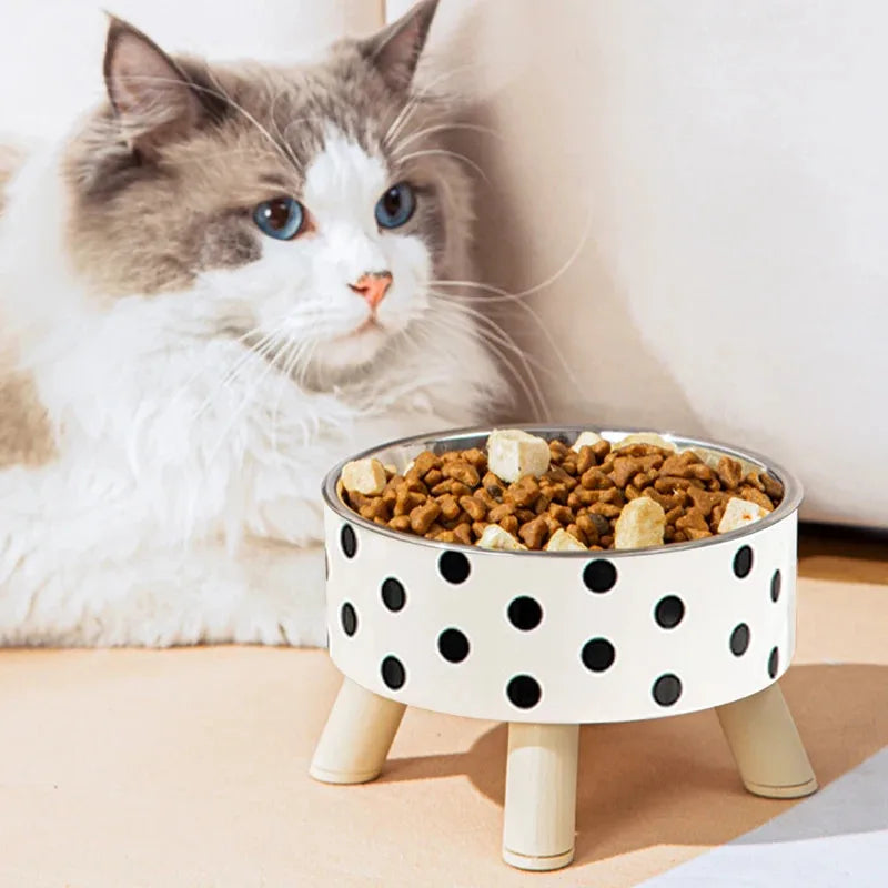 Gamelle Inox a pois pour Animaux