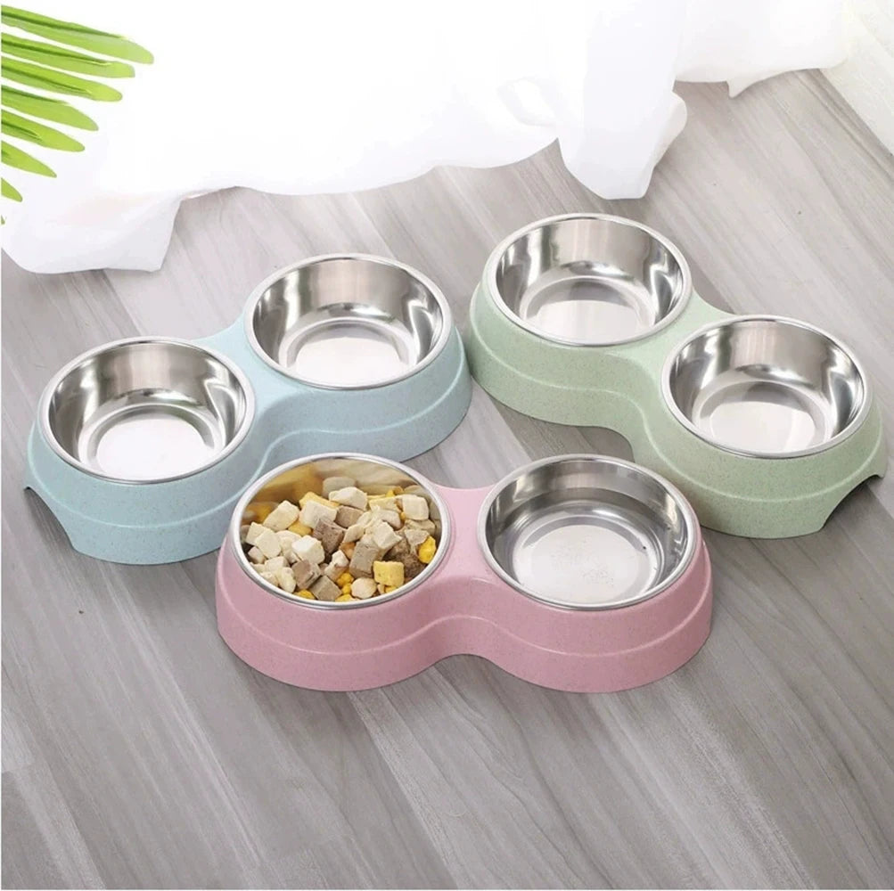 Double Gamelle Inox pour Chien et Chat