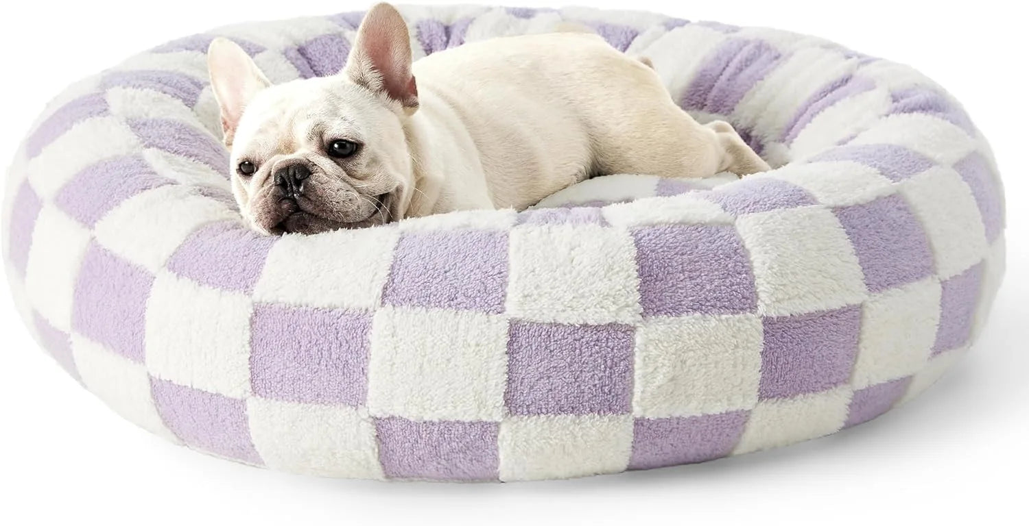 Lit Rond Moelleux pour Chien et Chat Toutes Saisons