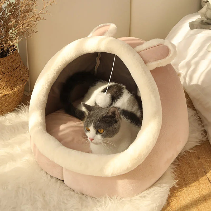 Lit Grotte pour Chat - Sommeil Profond