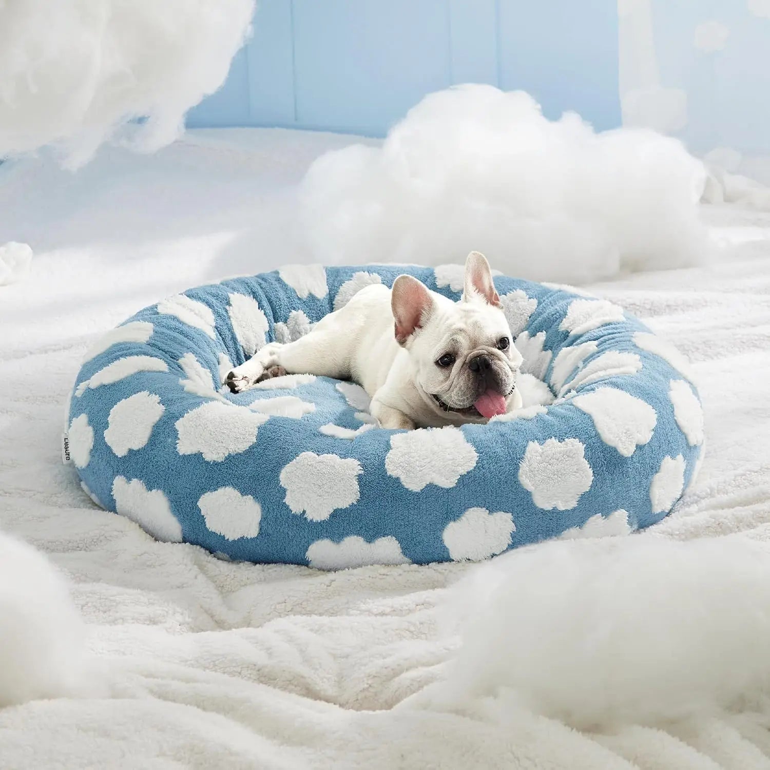 Lit Rond Moelleux pour Chien et Chat Toutes Saisons