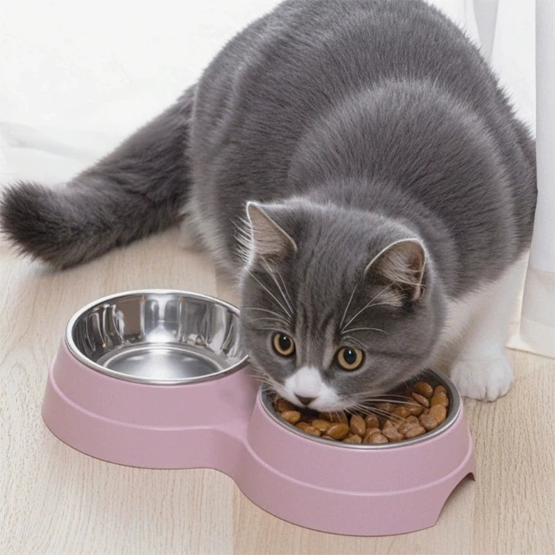 Double Gamelle Inox pour Chien et Chat