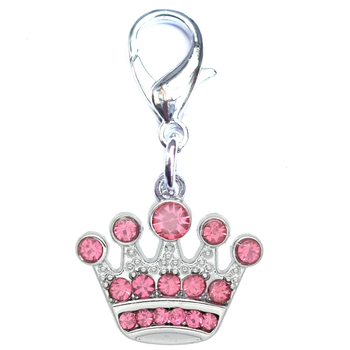 Breloque Couronne Cristal Argent pour Chien et Chat