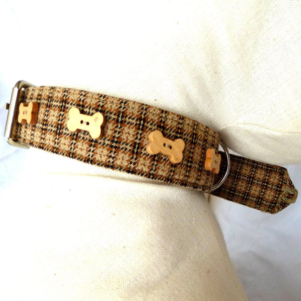Collier Tweed Fait Main pour Chien