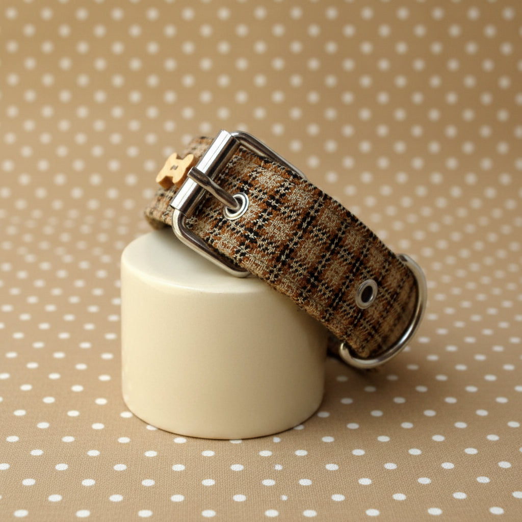 Collier Tweed Fait Main pour Chien